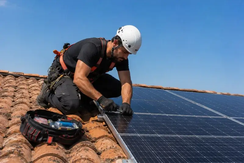 Maintenance et monitoring de panneaux solaires à la Regrippière