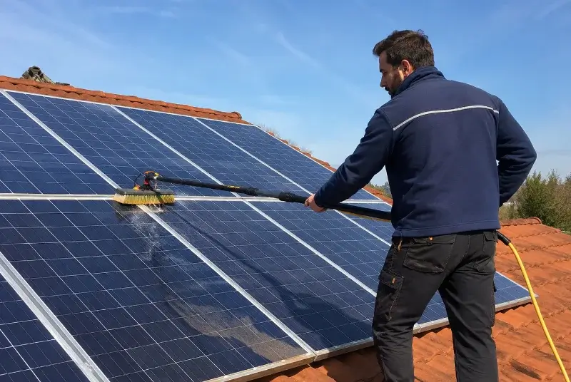 Nettoyage et entretien de panneaux solaires à la Regrippière