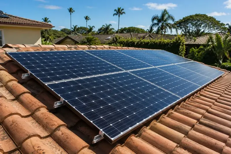 Installation de panneaux solaires à la Regrippière